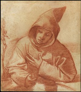 A friar praying
